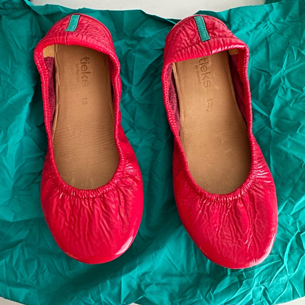 Little Miss Tieks MINI RAZZLEBERRY Ballet Flats Kids Sz 13 Comfort Shoe